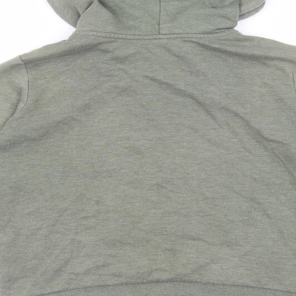 Divided by H&M Womens Green Cotton Full Zip Sweatshirt Size S Zip