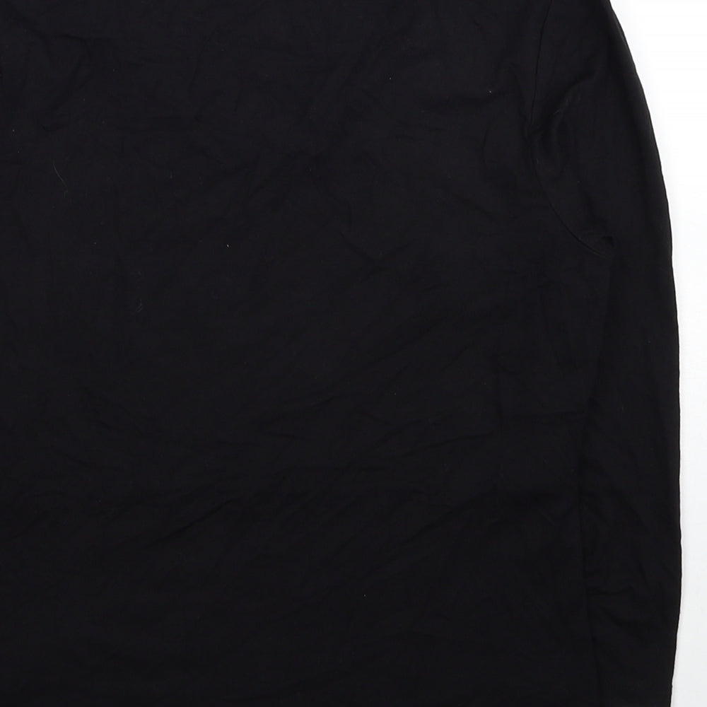 Pieces Womens Black Viscose Basic Blouse Size XS Scoop Neck