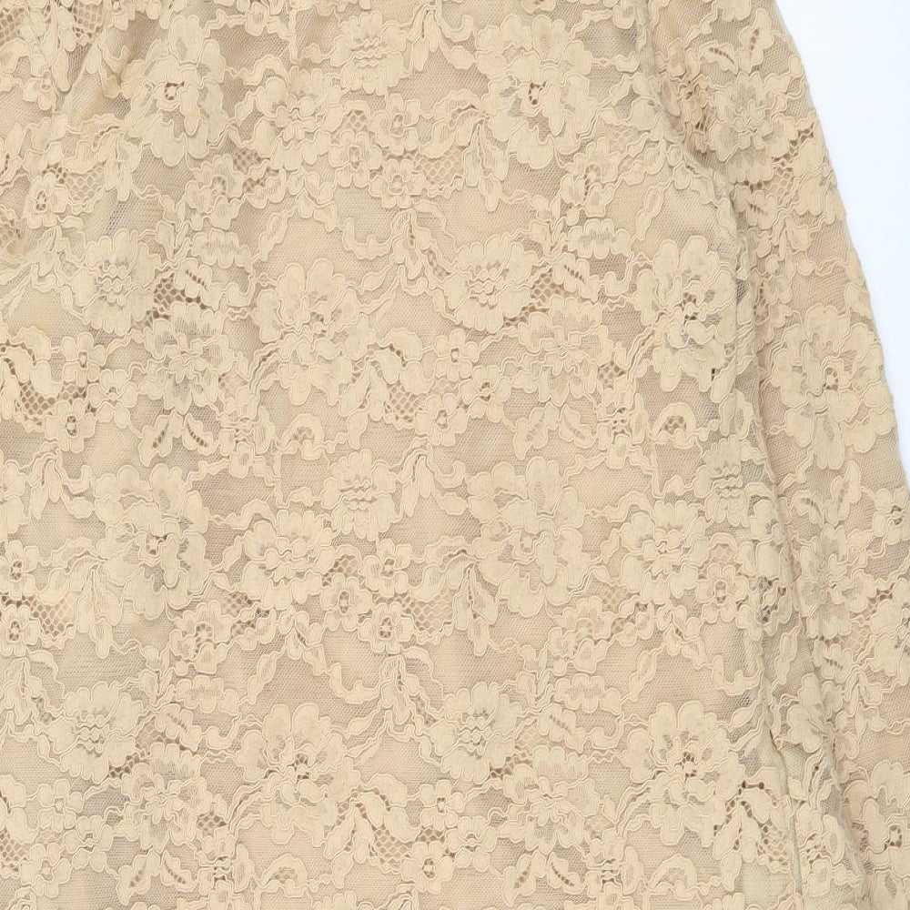 Top Shop Womens Beige Jacket Coatigan Size 10 Button