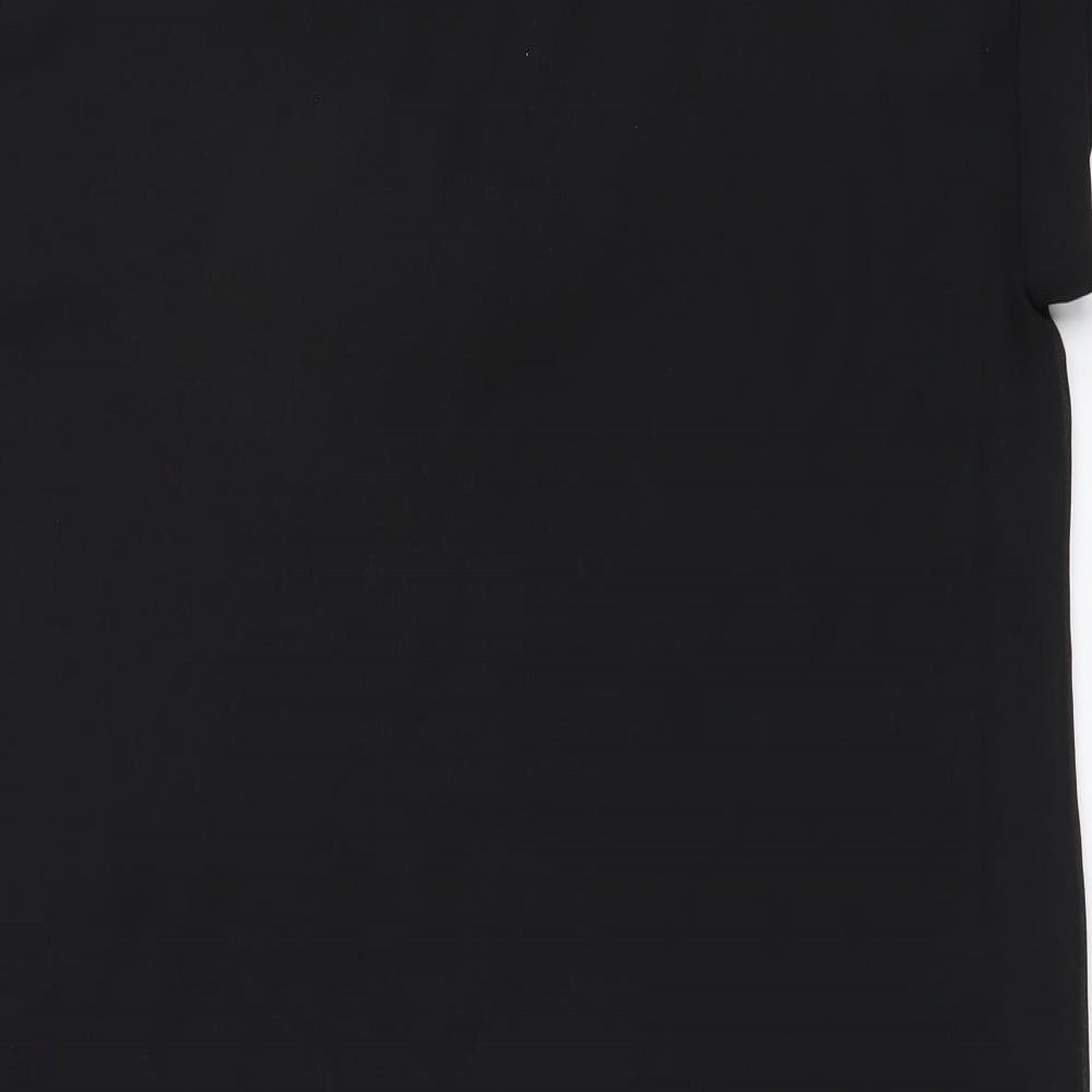 H&M Womens Black Polyester T-Shirt Dress Size S Round Neck Pullover