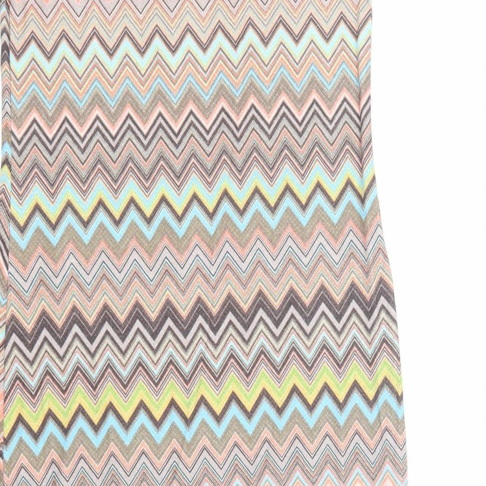 Graffic Womens Multicoloured Geometric Polyester Bodycon Size M Round Neck Pullover