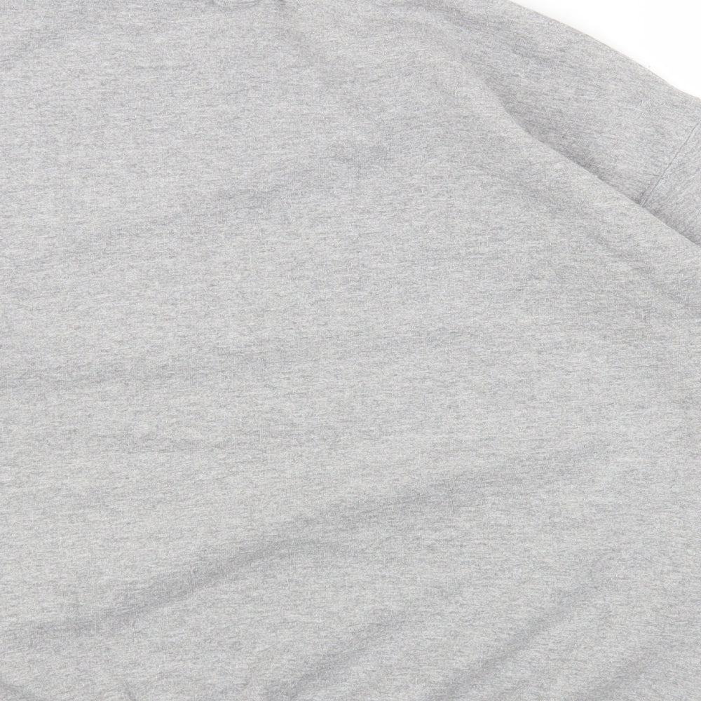 Missguided Womens Grey Round Neck Cotton Pullover Jumper Size S - West Coast