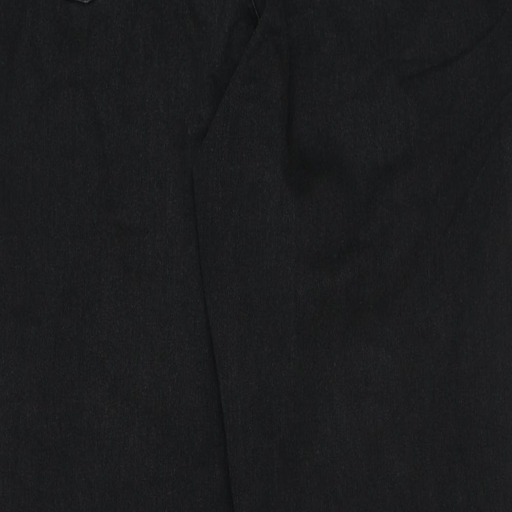 Marks & Spencer Womens Black Cotton Straight Jeans Size 38 in L29 in Regular Button