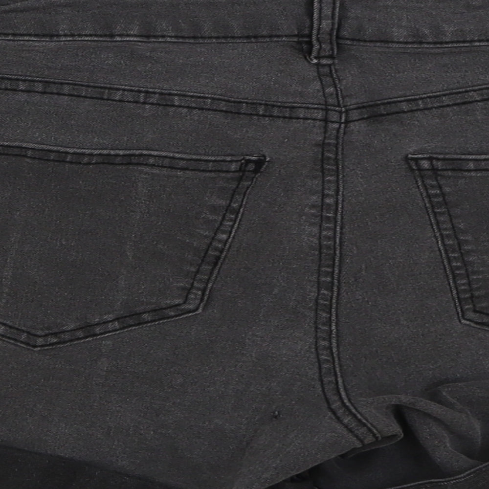 Noisy May Womens Grey Cotton Hot Pants Shorts Size S Regular Button
