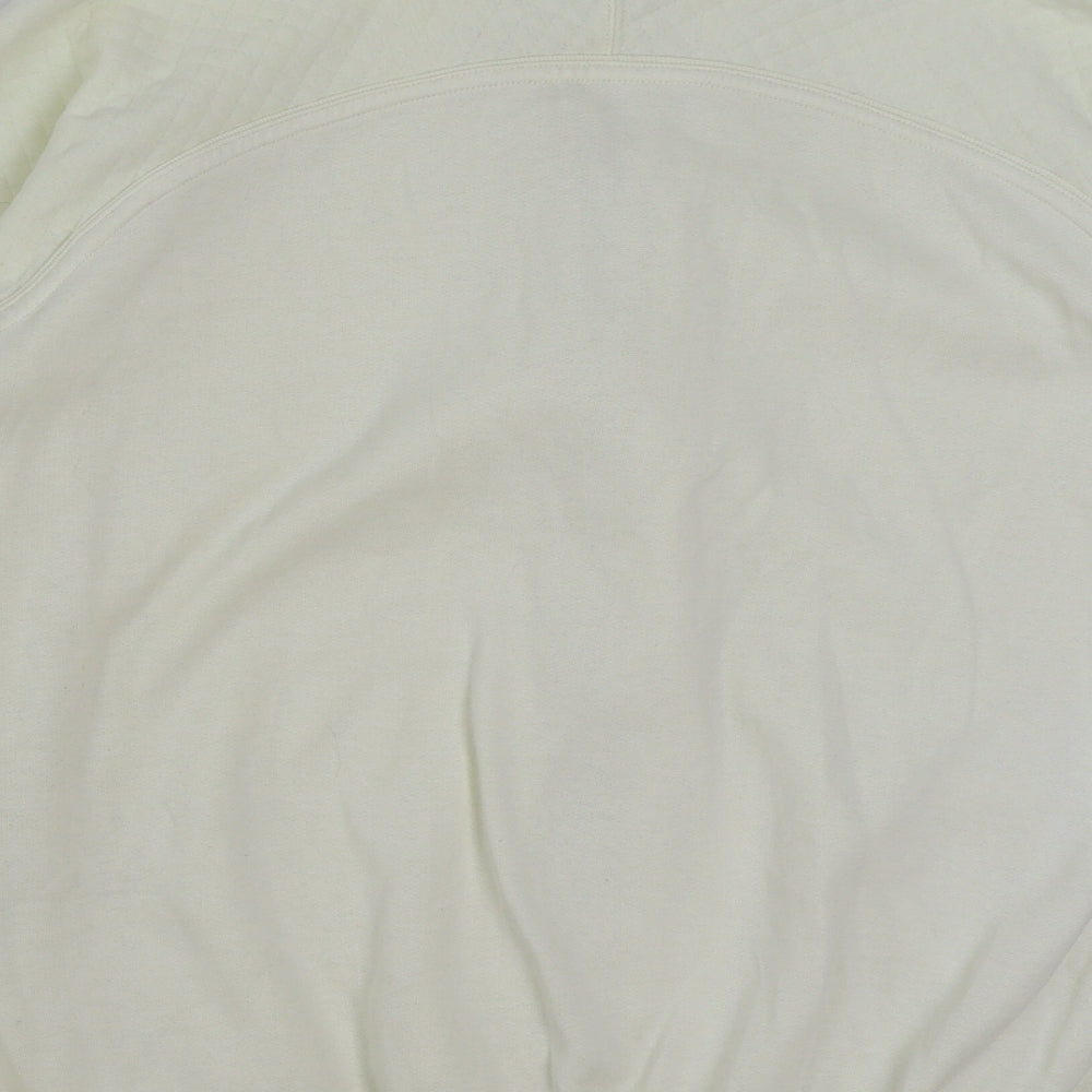 Marks & Spencer Womens White Polyester Full Zip Sweatshirt Size 12 Zip