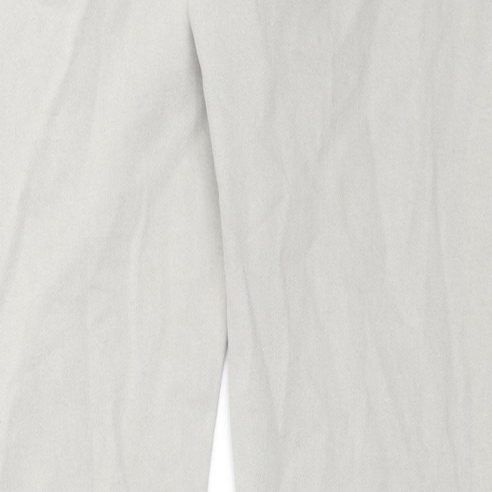 Marks & Spencer Mens Grey Cotton Straight Jeans Size 40 in L33 in Slim Button - Long Leg