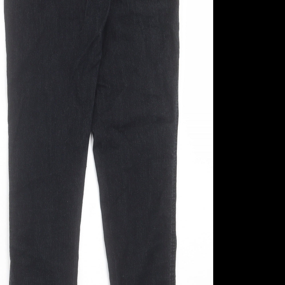Preworn Womens Black Cotton Jegging Trousers Size 30 in L30 in Regular