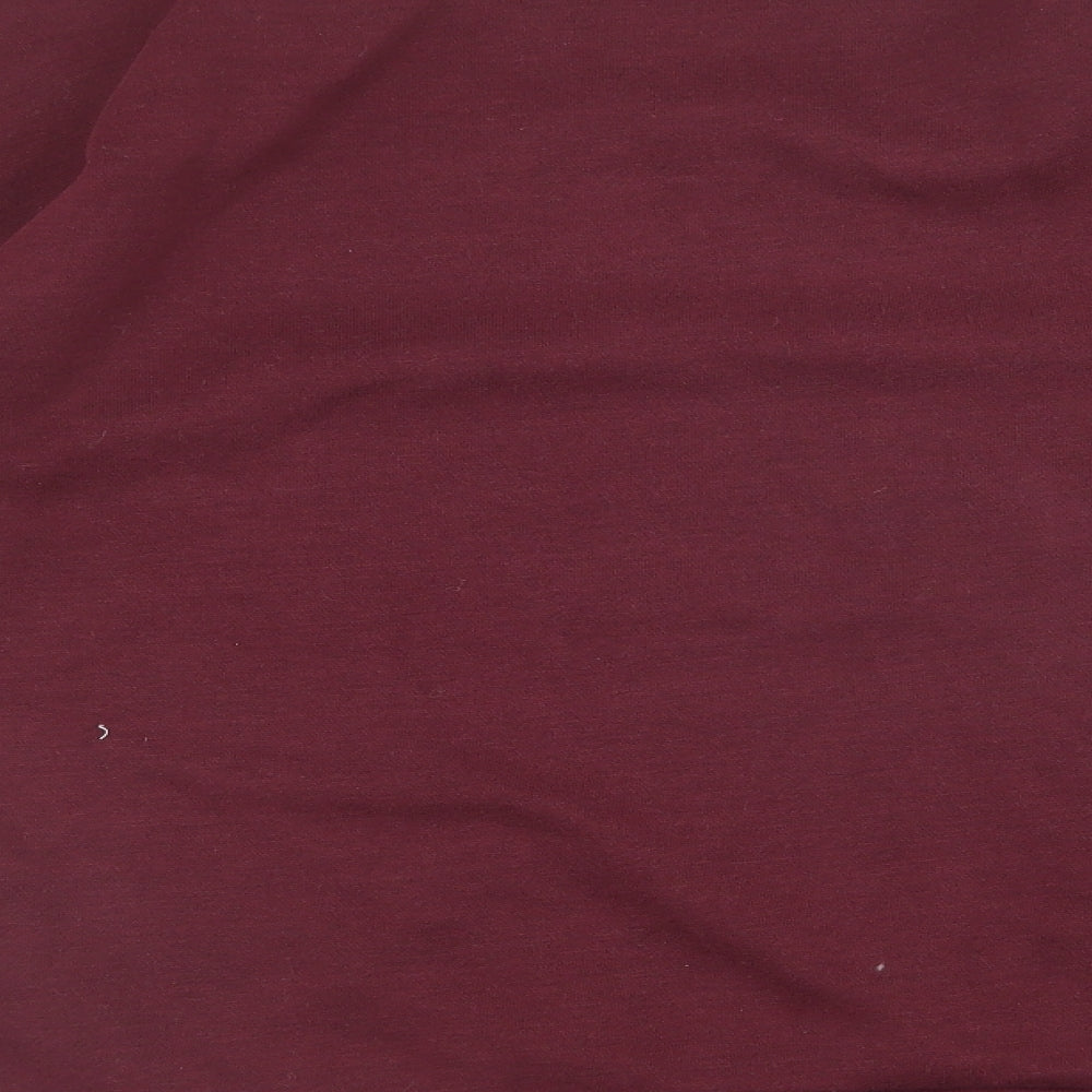 New Look Womens Red Cotton Pullover Sweatshirt Size 6