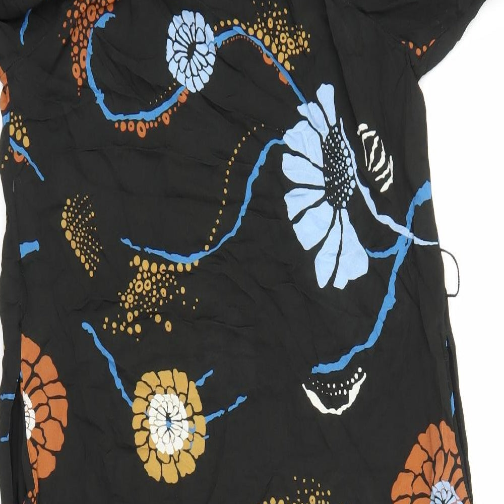 Zara Womens Multicoloured Floral Viscose Maxi Size XS Sweetheart Pullover