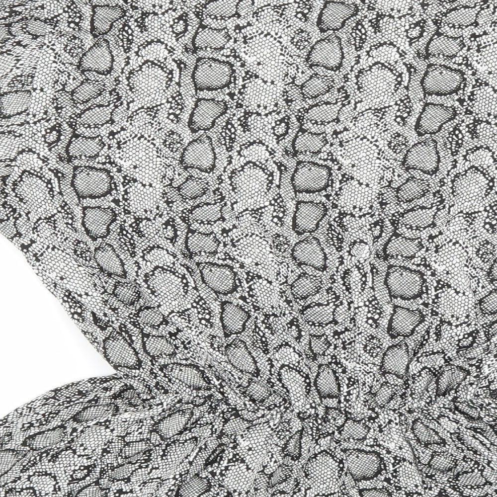 Peacocks Womens Multicoloured Geometric Viscose Basic Blouse Size 12 V-Neck - Snake Print