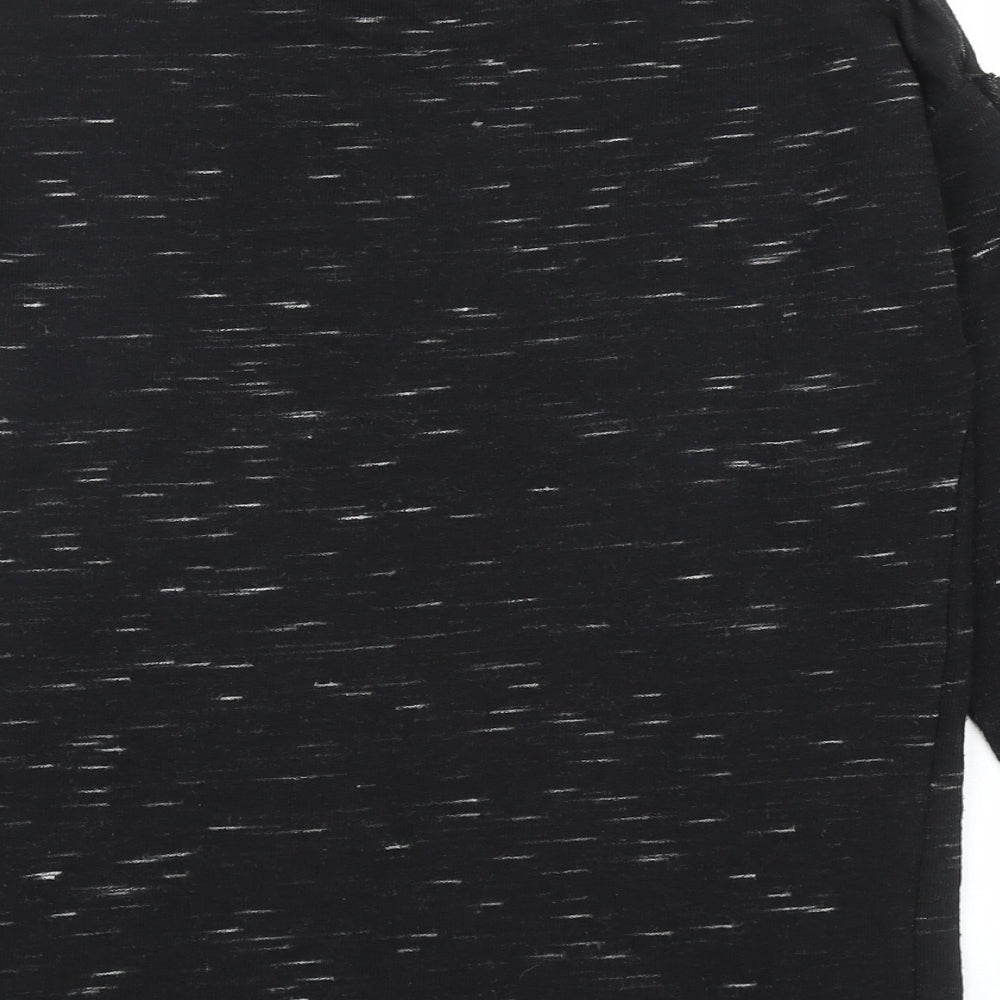 Papaya Womens Black Round Neck Viscose Pullover Jumper Size S