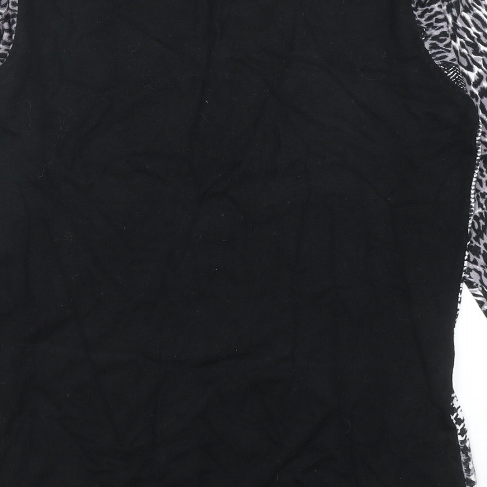 Casamia Womens Multicoloured Round Neck Geometric Viscose Pullover Jumper Size S