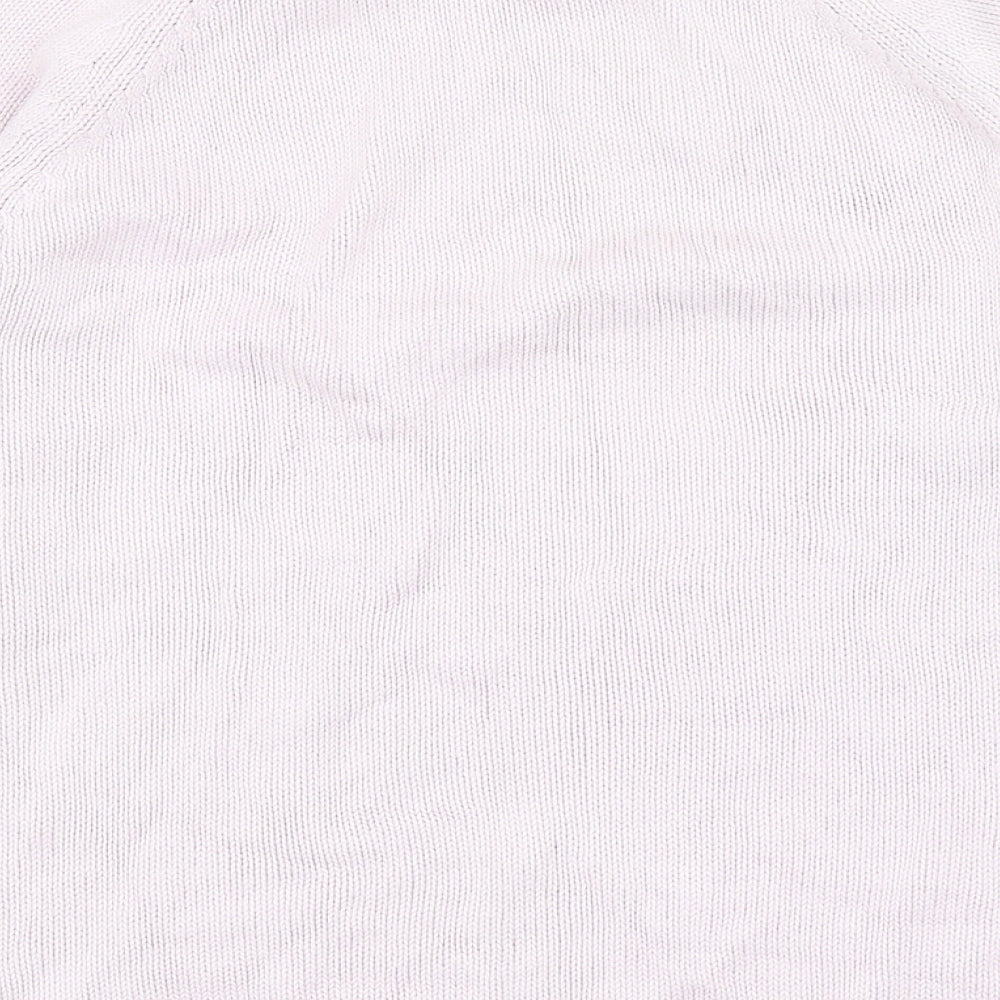 Marks & Spencer Womens Purple Round Neck Cotton Pullover Jumper Size 12