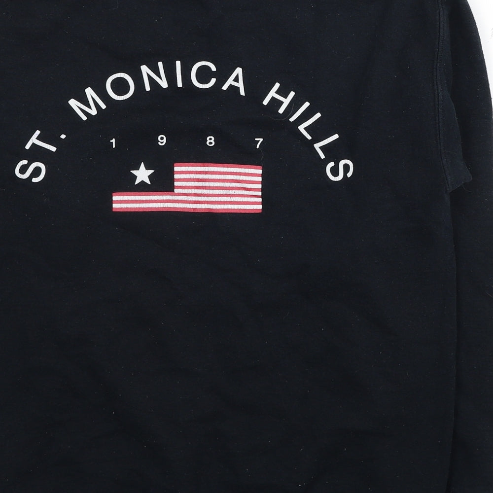 Topshop Womens Black Polyester Pullover Sweatshirt Size S Pullover - St. Monica Hills