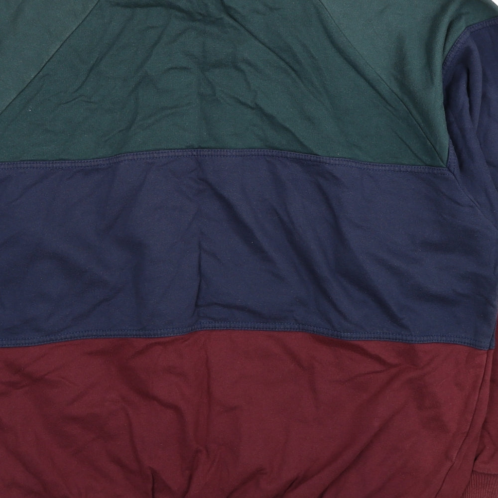 Marks & Spencer Mens Multicoloured Striped Cotton Pullover Sweatshirt Size L