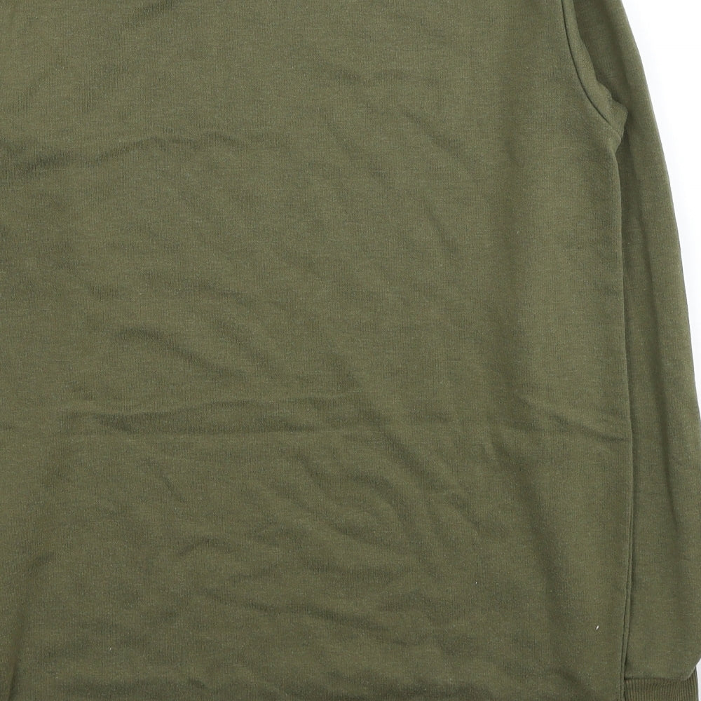 Laking Clothing Mens Green Polyester Pullover Sweatshirt Size M