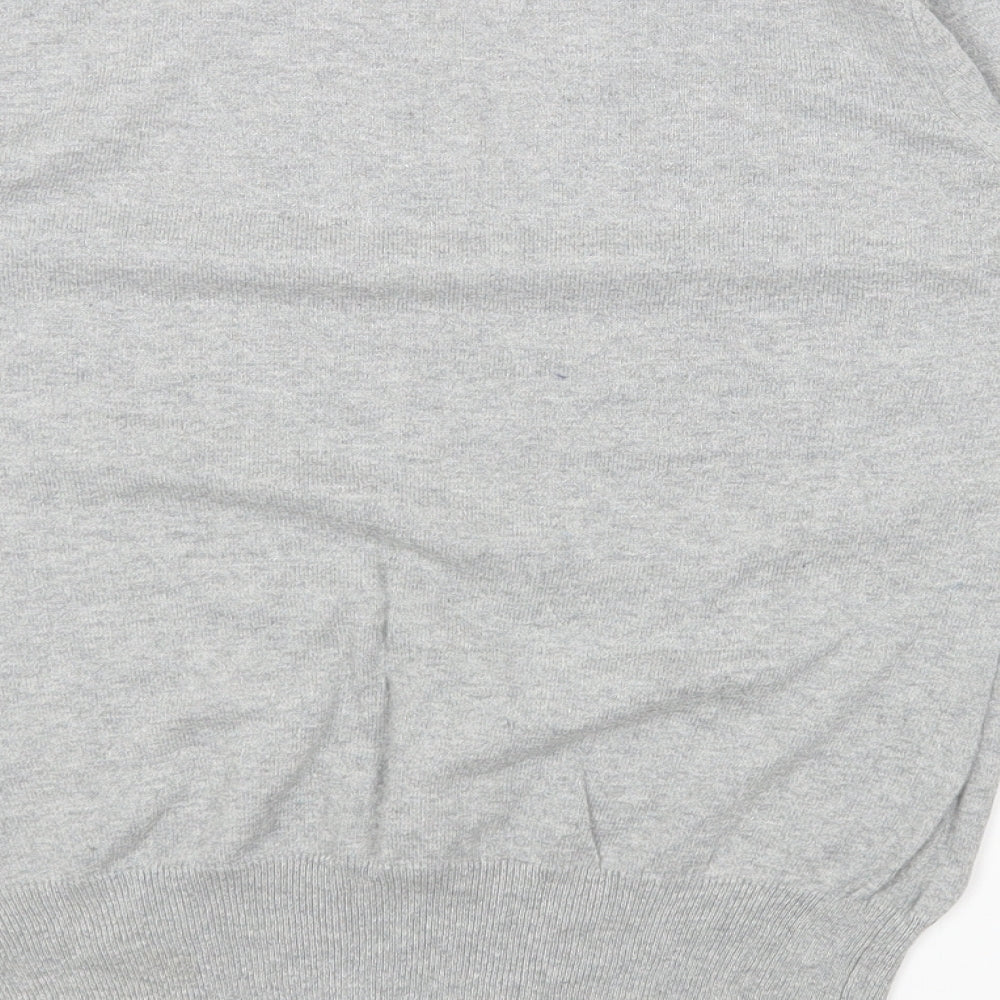 NEXT Womens Grey Cotton Basic T-Shirt Size 12 Round Neck - Love
