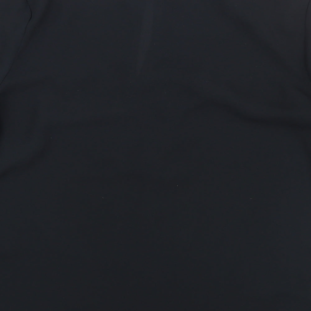 Marks & Spencer Womens Black Polyester Basic Blouse Size 6 Round Neck
