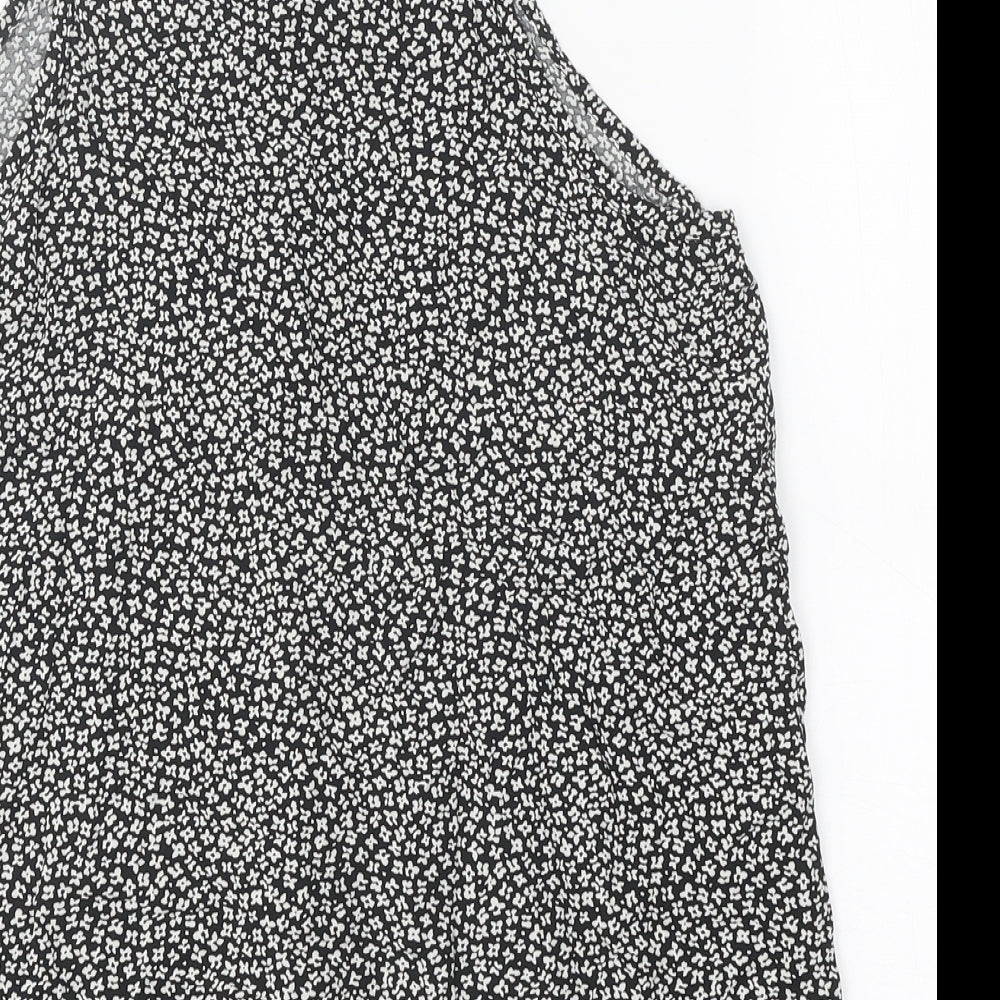 Warehouse Womens White Floral Viscose Camisole Tank Size 10 V-Neck