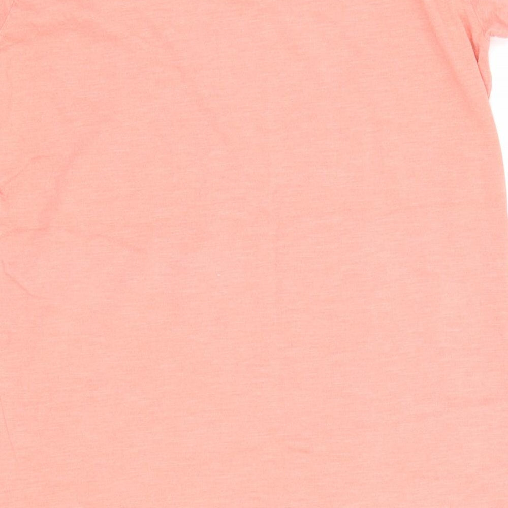 South Womens Pink Cotton Basic T-Shirt Size 12 Round Neck
