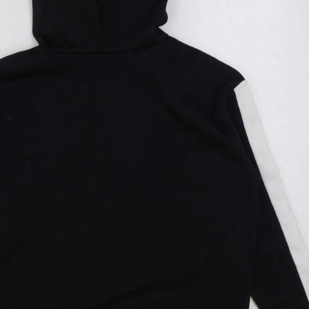 Boohoo Womens Black Polyester Pullover Hoodie Size 8 Pullover