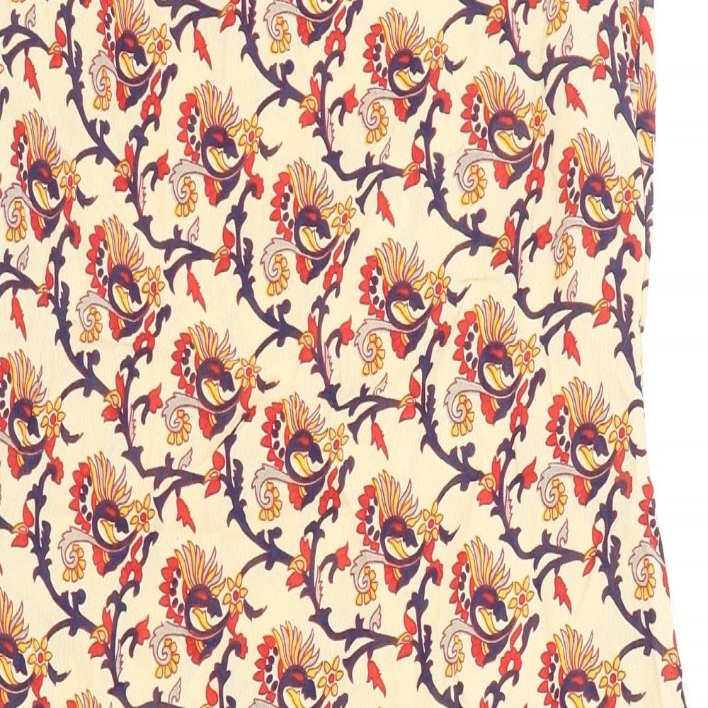 Clements Ribeiro Womens Multicoloured Floral Viscose Tank Dress Size S Boat Neck Zip