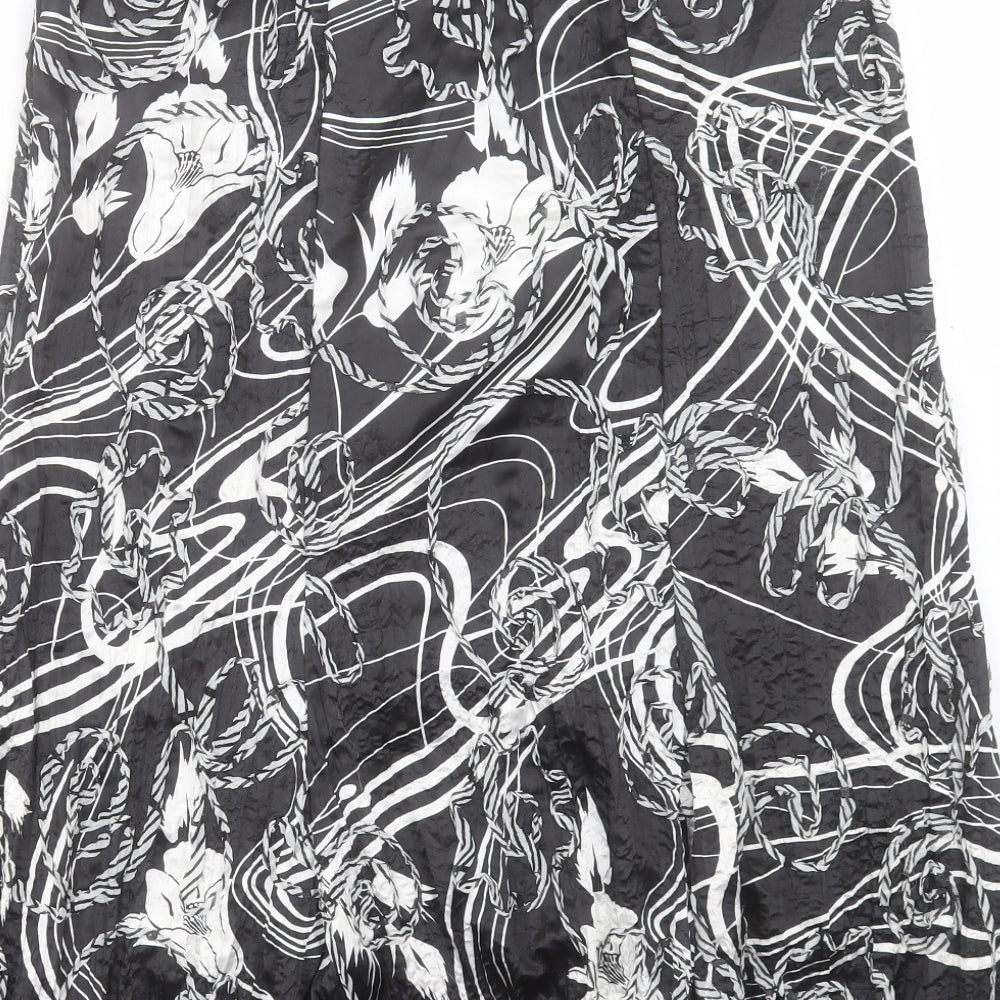 Saloos Womens Blue Geometric Polyester A-Line Skirt Size 14