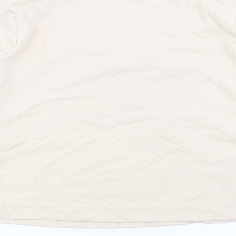 Marks & Spencer Womens Beige Cotton Pullover Sweatshirt Size M Pullover