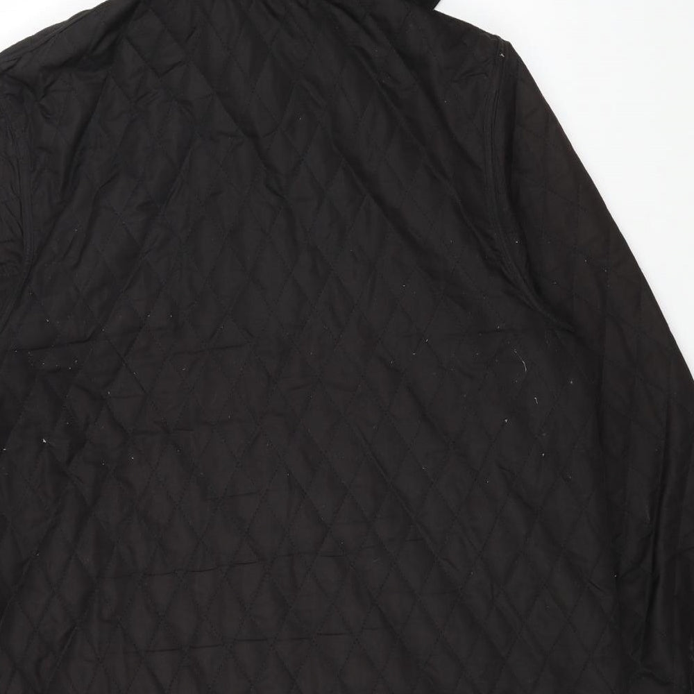 Hilary Radley Mens Black Jacket Coat Size M Zip