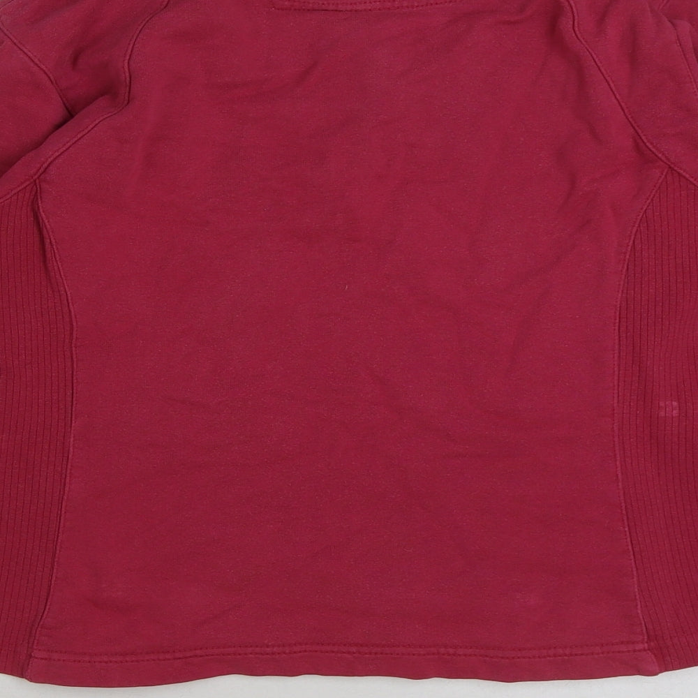 Musio Womens Pink Cotton Pullover Sweatshirt Size 10 Zip