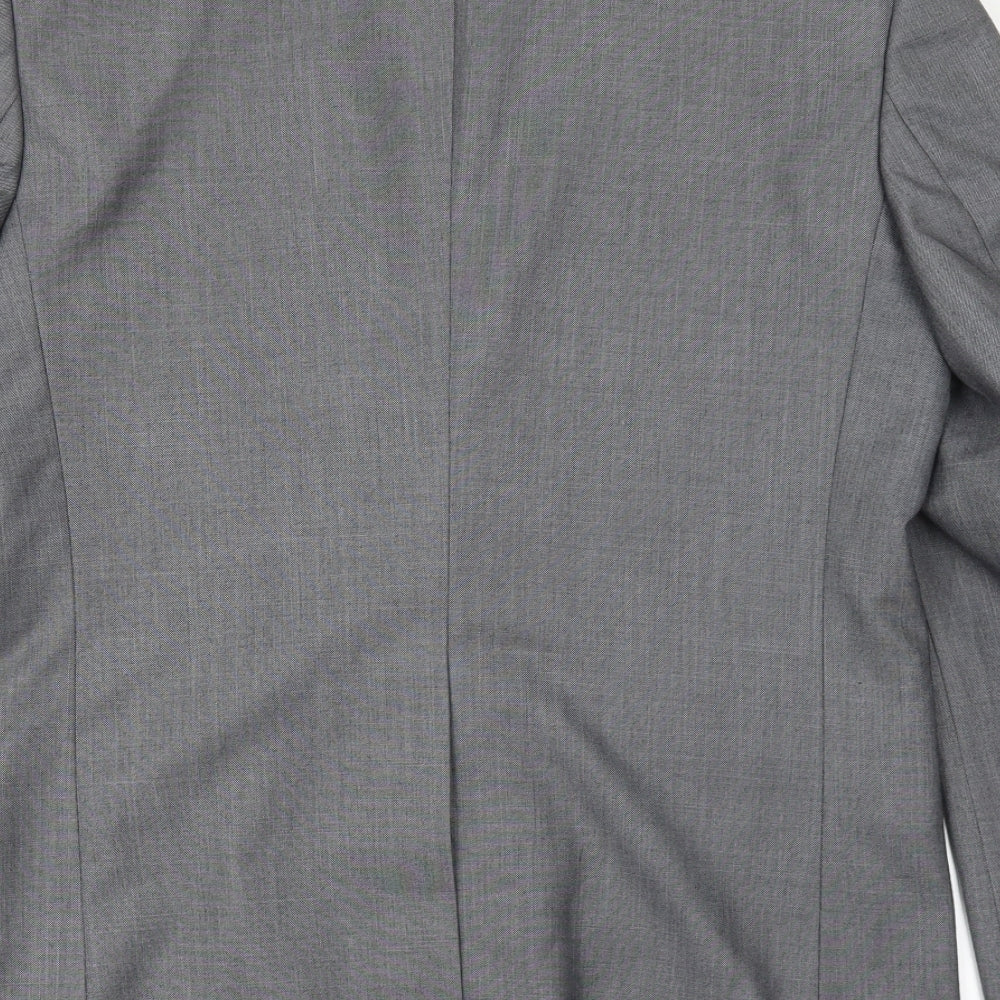Cedarwood State Mens Grey Polyester Jacket Suit Jacket Size S