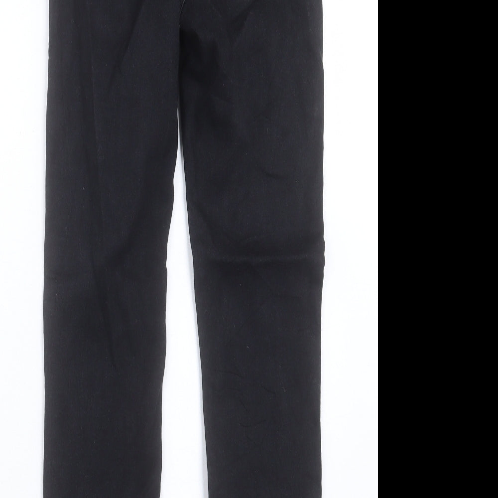 Next Womens Black Cotton Skinny Jeans Size 26 in L30 in Regular Button