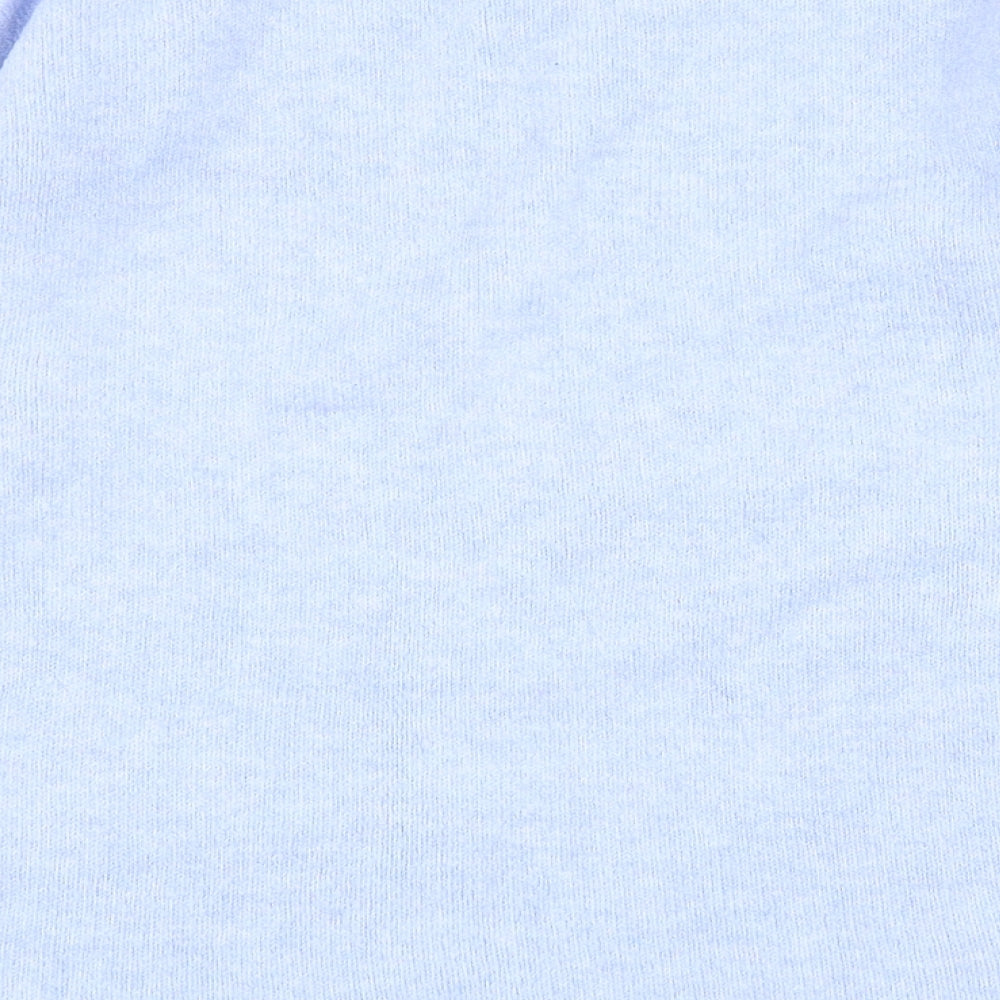 Marks & Spencer Womens Blue Mock Neck Acrylic Pullover Jumper Size S