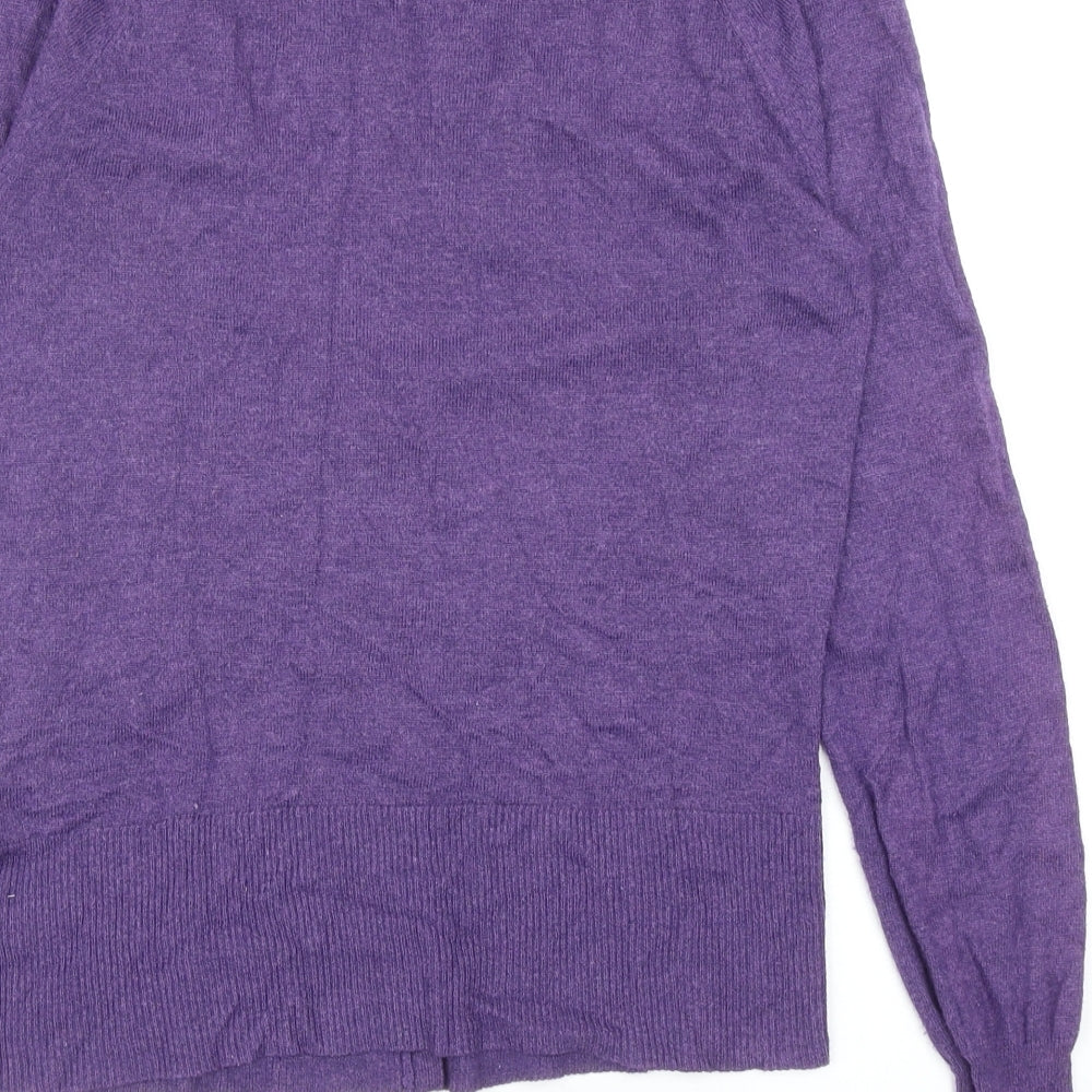 Mossimo Womens Purple V-Neck Viscose Cardigan Jumper Size S