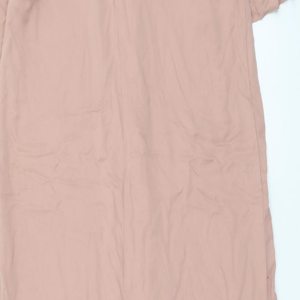 Oysho Womens Pink Viscose A-Line Size S V-Neck Pullover