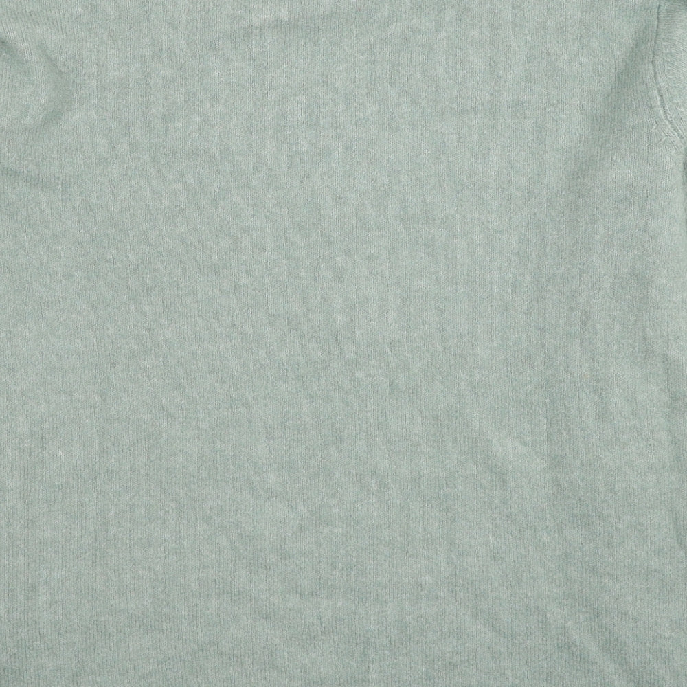 Springfield Womens Green V-Neck Acrylic Pullover Jumper Size M