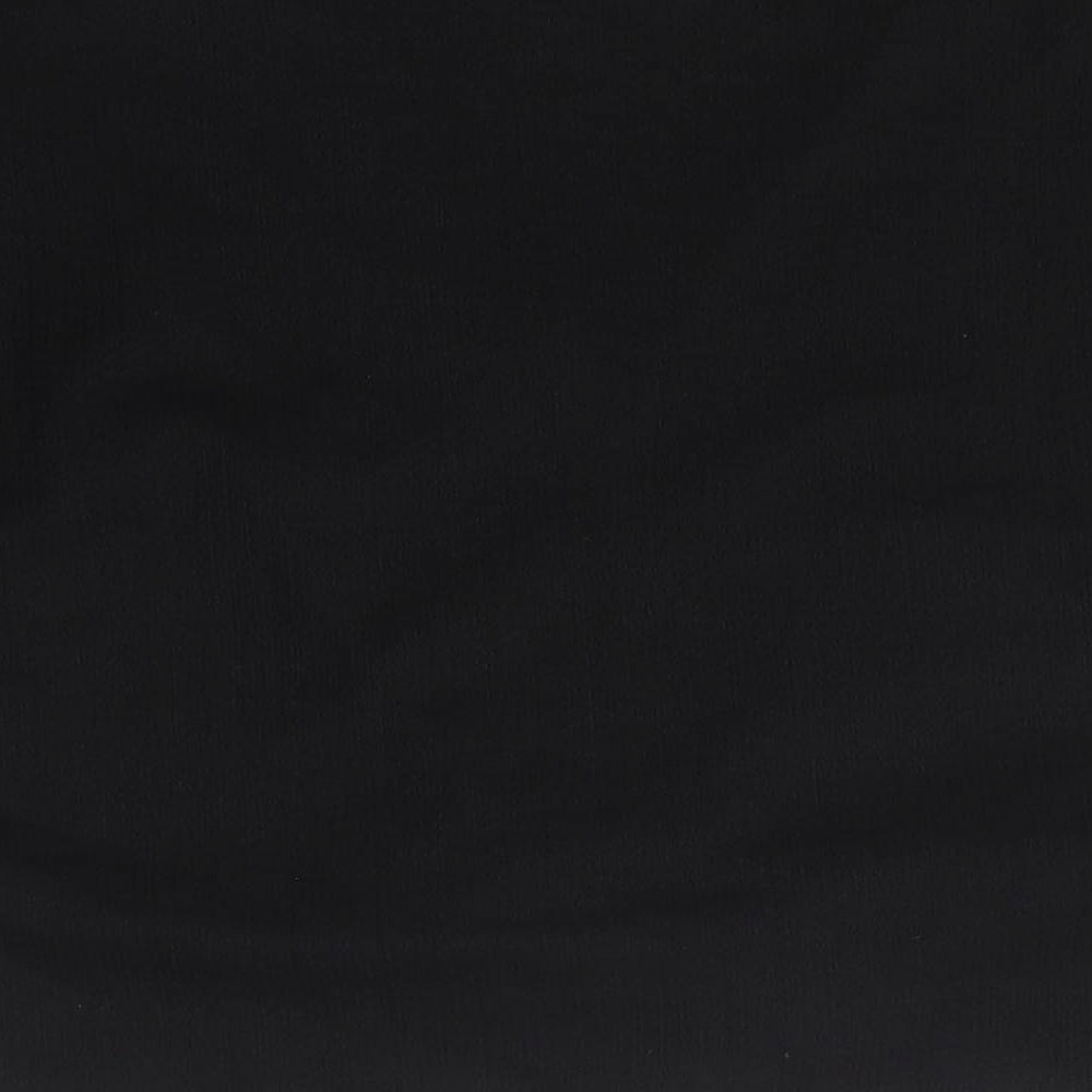 Zara Womens Black Polyester Basic Blouse Size M V-Neck