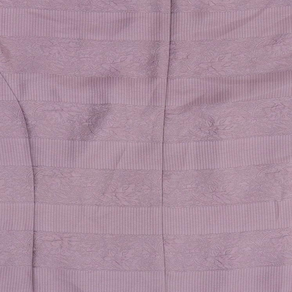 Country Casuals Womens Purple Polyester Basic T-Shirt Size 14 Square Neck