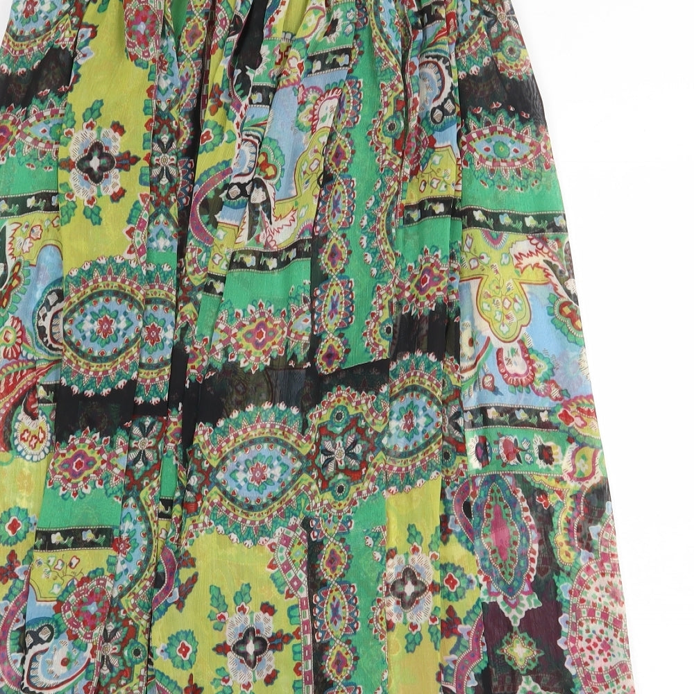 TFNC Womens Multicoloured Geometric Polyester A-Line Size XS Off the Shoulder Pullover
