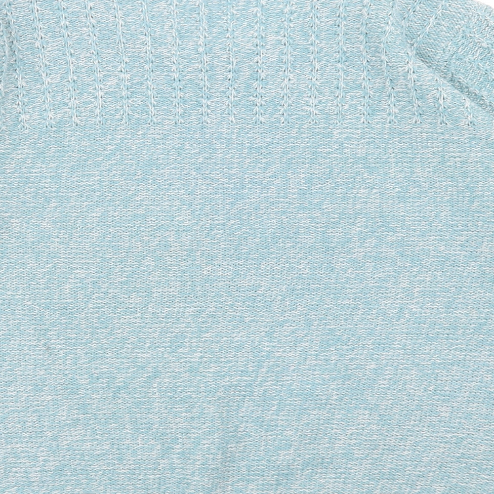 EWM Womens Blue Round Neck Acrylic Pullover Jumper Size L
