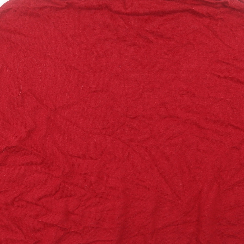 NEXT Womens Red High Neck Acrylic Pullover Jumper Size M