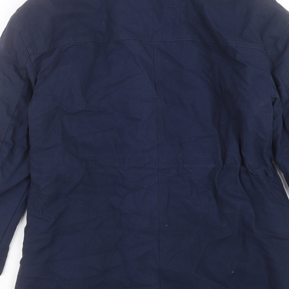 Per Una Womens Blue Parka Coat Size 8 Zip