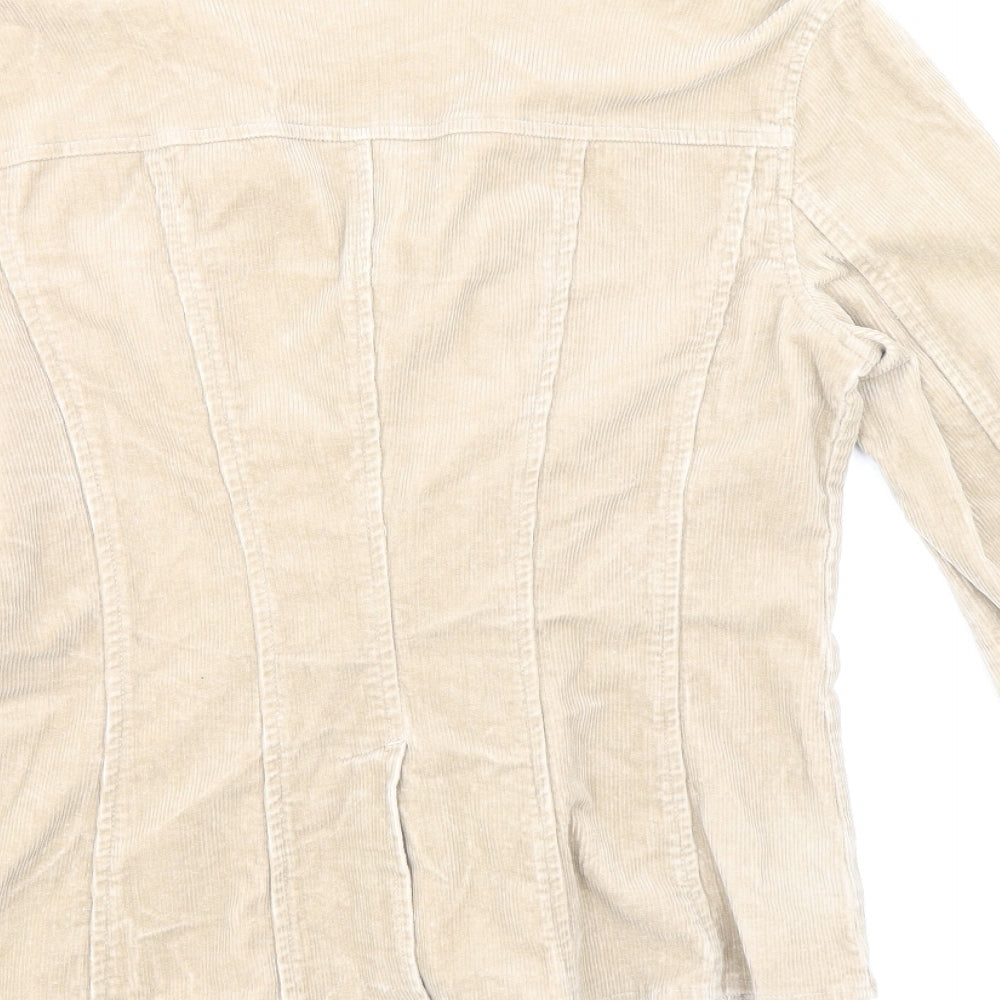Dorothy Perkins Womens Beige Jacket Blazer Size 8 Button