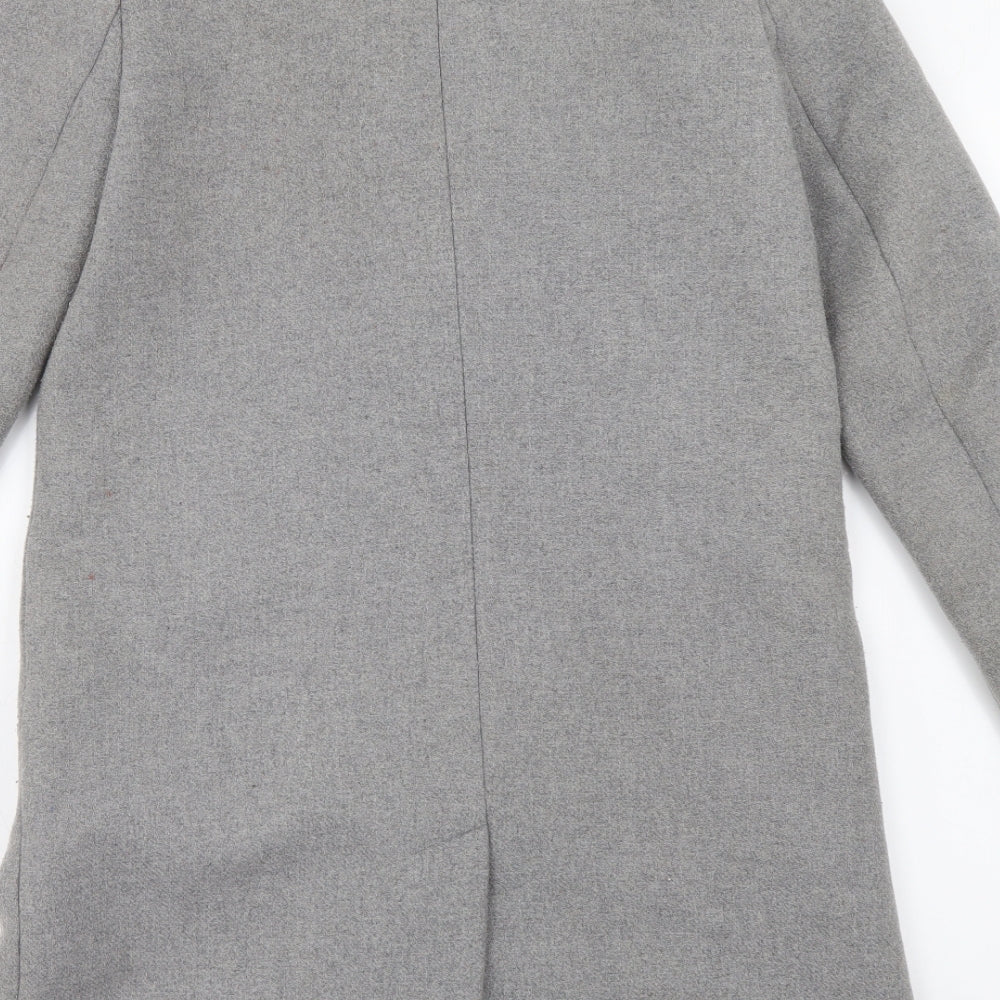 Trf Womens Grey Overcoat Coat Size XS Button