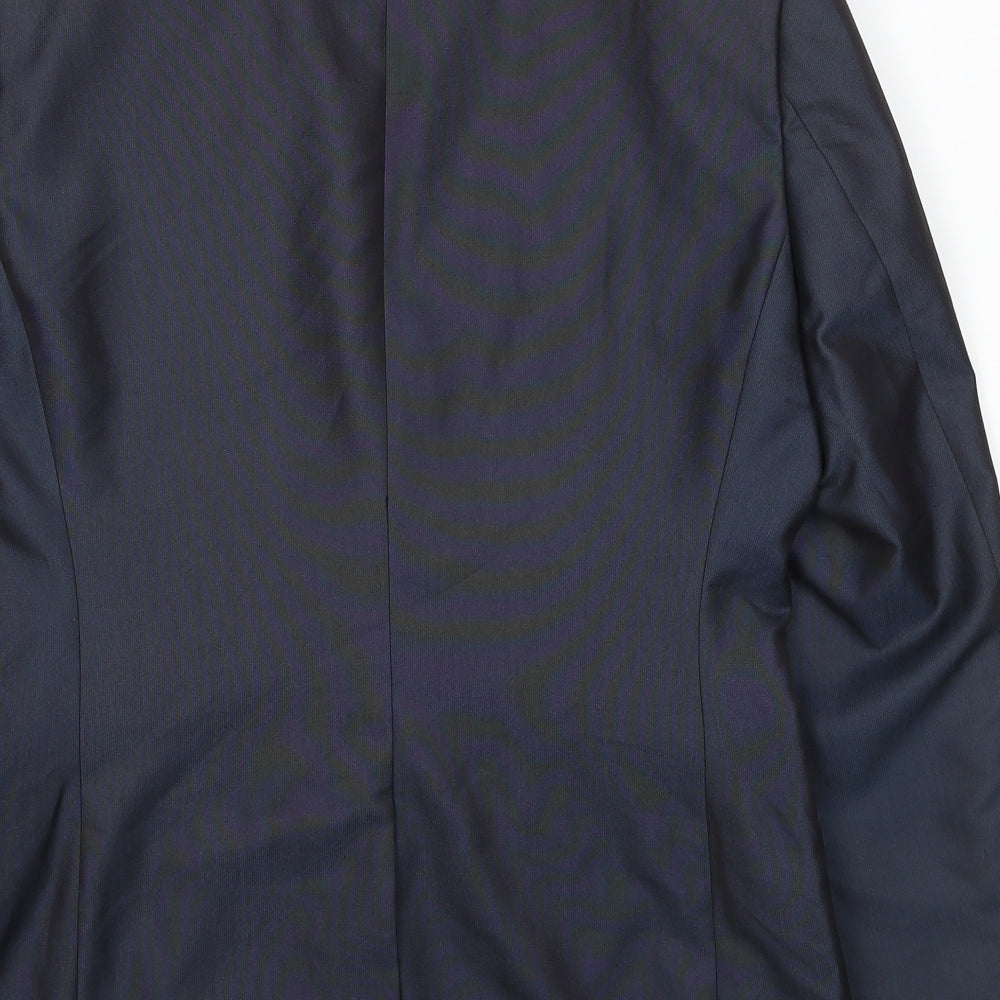 Ventuno 21 Mens Black Polyester Jacket Blazer Size 38