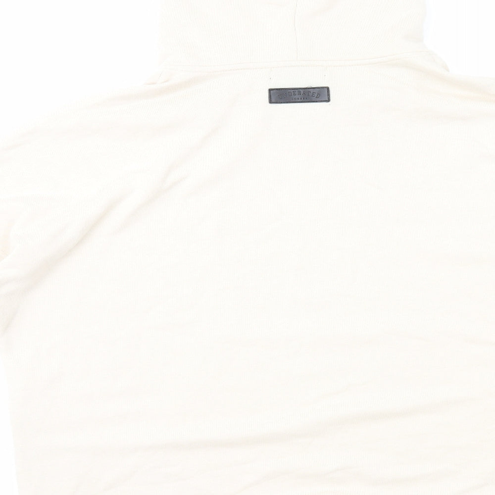 Underated Womens Ivory Cotton Pullover Hoodie Size L Pullover
