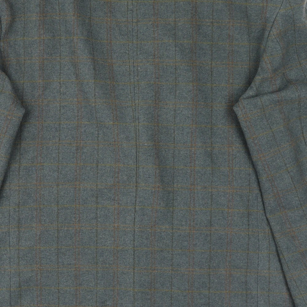 NICO Mens Blue Check Viscose Jacket Suit Jacket Size 44