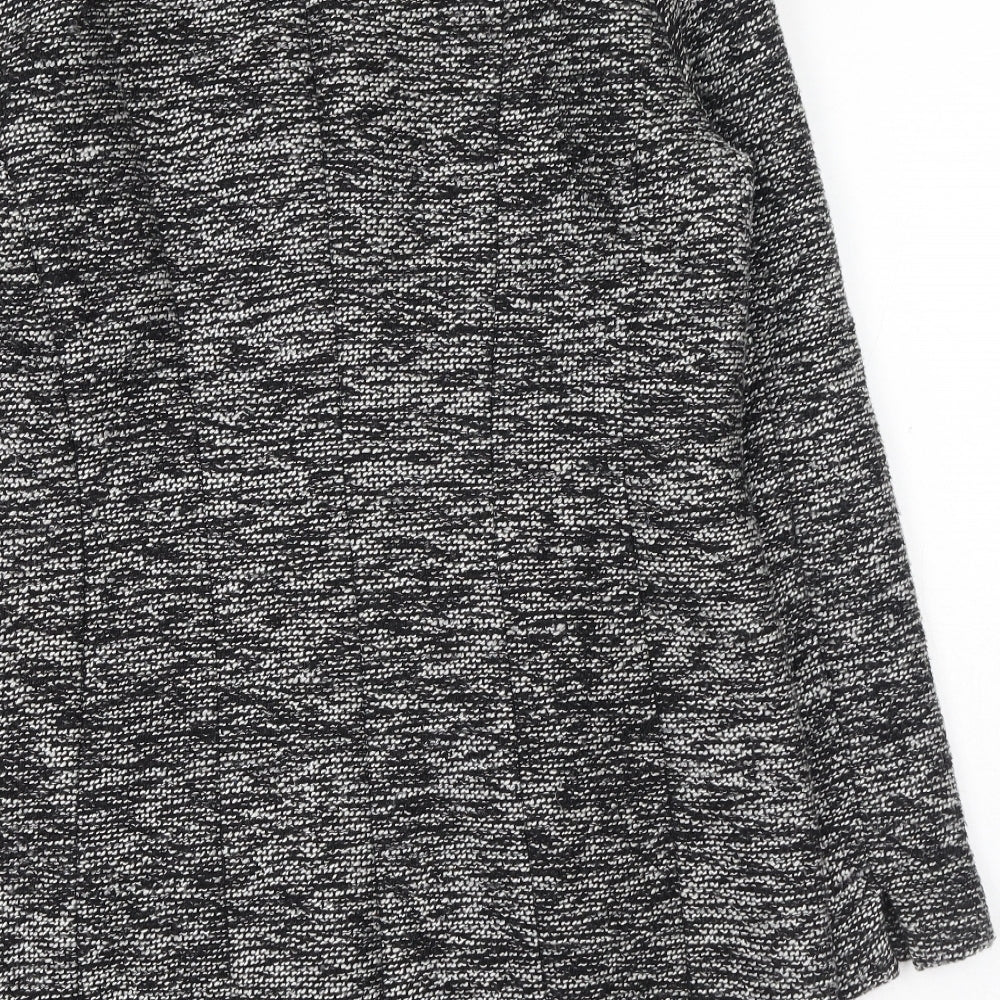 Baf woman Womens Grey Geometric Jacket Size 16 Button
