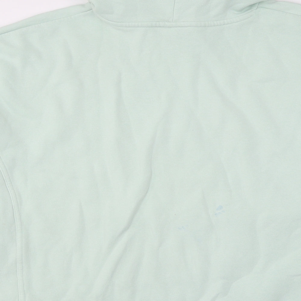 Topshop Womens Green Cotton Pullover Hoodie Size M Pullover