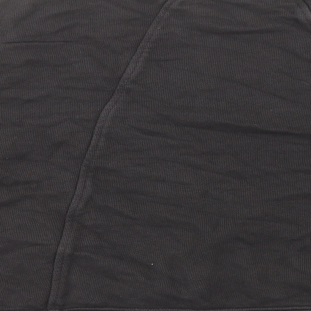 Zara Womens Black Cotton Pullover Sweatshirt Size L Pullover